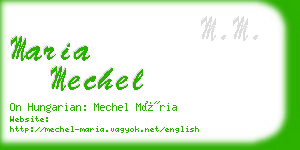 maria mechel business card